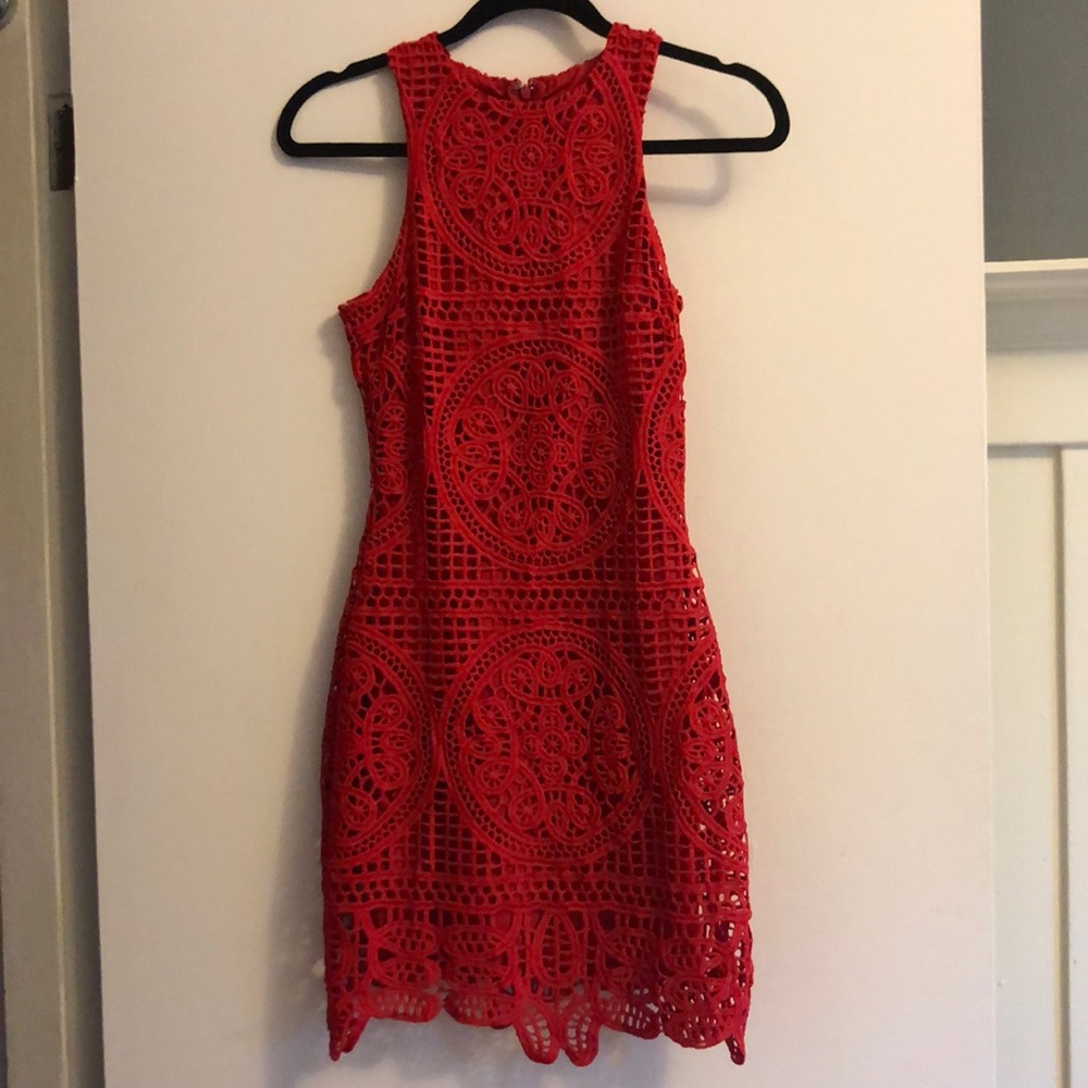 J.O.A red lace cocktail dress XS
